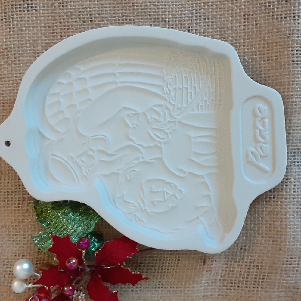 Longaberger PEACE 1993 Shortbread Cookie Mold Lion Lamb Angel Vintage